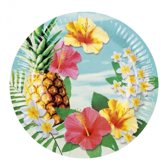 Boland 10 Assiettes Ananas Paradise 23cm 1 Boland 10 Assiettes Ananas Paradise 23cm