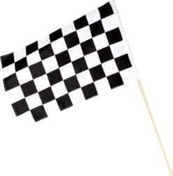 Boland Drapeau De Finition Drapeau Flottant Blanc / Noir à Carreaux 30 X 45 Cm - Drapeau Formule 1 - Drapeaux De Course