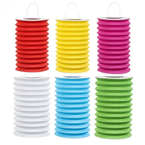 Boland 12 Lampions Cylindriques Assortis 13cm 2 Boland 12 Lampions Cylindriques Assortis 13cm – Image 2