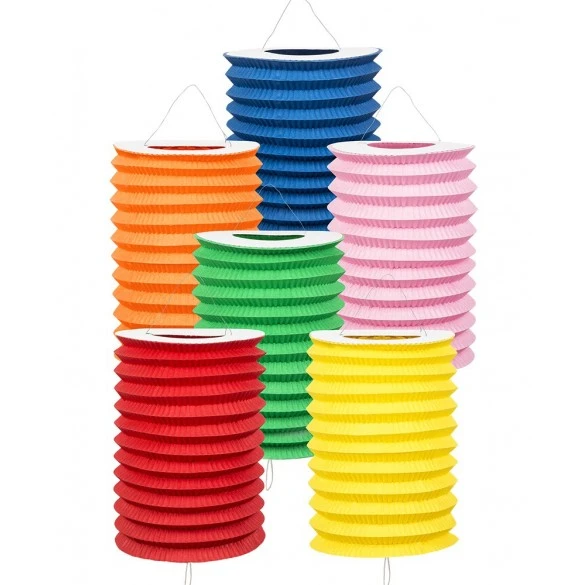 Boland 12 Lampions Cylindriques Assortis 13cm 1 Boland 12 Lampions Cylindriques Assortis 13cm