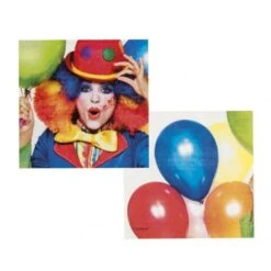 Boland 12 Serviettes Anniversaire Ballons Et Clown