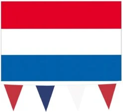 Boland - Ensemble De Décoration Drapeaux Néerlandais Intérieur/extérieur 3 Pièces Avec Grands Drapeaux Pointus - Supporters Holland