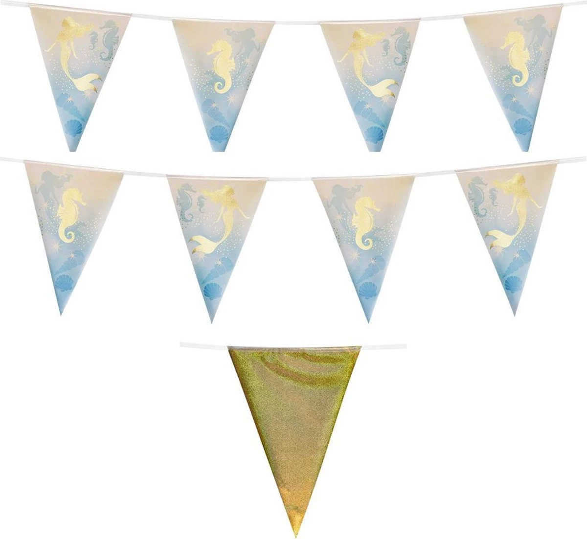 Boland 1x Sirène / Sirène / Océan Fête à Thème Feuille Bunting Or 4 Mètres - Articles De Fête Kinder / Décoration Pour La Table 10 Boland 1x Sirène / Sirène / Océan Fête à Thème Feuille Bunting Or 4 Mètres - Articles De Fête Kinder / Décoration Pour La Table – Image 10