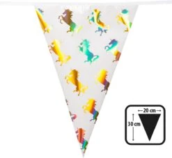 BOLAND BV - Guirlande De Drapeaux En Plastique Holo Unicorn - Décoration> Décoration D'ambiance