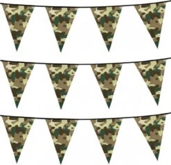 Boland Lot De 8 Lignes De Drapeau De Camouflage De 6 Mètres Thème Armée / Armée / Soldats - Articles De Fête Et Décoration