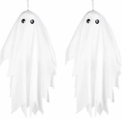 Boland Set De 2 Pièces De Décoration D'horreur à Suspendre Fantôme 48 Cm Avec Mouvement Et Son - Poupées Halloween