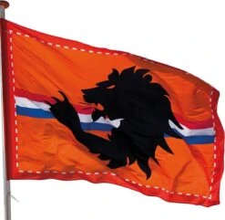 Boland 2x Drapeau De Stade Mega Orange Holland Avec Lion 300x200 Cm - Fête Oranje / Ek / Décoration Coupe Du Monde / Articles De Décoration De Rue