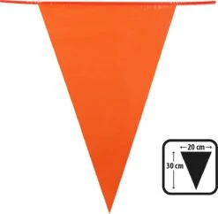 Boland Guirlande De Fête Extérieure En Plastique Orange 10 Mètres - Ligne Du Drapeau Du Jour Du Roi - Décoration Coupe Du Monde / Championnat D'Europe