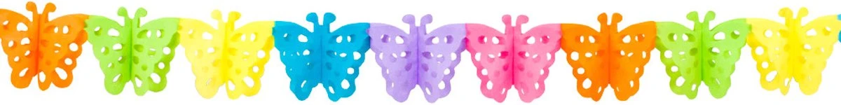 BOLAND BV - Guirlande De Papillons En Papier De 6 Mètres - Décoration> Guirlandes Et Décorations Suspendues 1 BOLAND BV - Guirlande De Papillons En Papier De 6 Mètres - Décoration> Guirlandes Et Décorations Suspendues