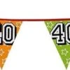 Boland 1x Banderoles Avec Paillettes 40 Ans De Fête à Thème - Décorations D'anniversaire - 8 Mètres - Plastique