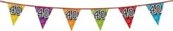 Boland 1x Banderoles Avec Paillettes 40 Ans De Fête à Thème - Décorations D'anniversaire - 8 Mètres - Plastique