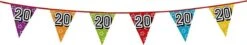Boland 1x Banderoles Avec Paillettes 20 Ans De Fête à Thème - Décorations D'anniversaire - 8 Mètres - Plastique