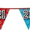 Boland 1x Banderole Avec Des Paillettes 21 Ans De Fête Sur Le Thème - Décorations D'anniversaire - 8 Mètres - Plastique