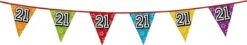 Boland 1x Banderole Avec Des Paillettes 21 Ans De Fête Sur Le Thème - Décorations D'anniversaire - 8 Mètres - Plastique