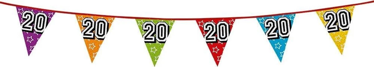 Boland 3x Banderoles Avec Paillettes 20 Ans De Fête Sur Le Thème - Décorations D'anniversaire - 8 Mètres - Plastique 2 Boland 3x Banderoles Avec Paillettes 20 Ans De Fête Sur Le Thème - Décorations D'anniversaire - 8 Mètres - Plastique – Image 2