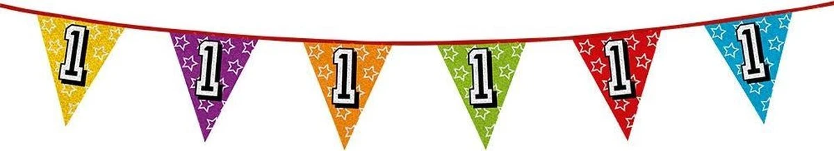 Boland 3x Banderoles Avec Paillettes 1 An De Fête à Thème - Décorations D'anniversaire - 8 Mètres - Plastique 2 Boland 3x Banderoles Avec Paillettes 1 An De Fête à Thème - Décorations D'anniversaire - 8 Mètres - Plastique – Image 2