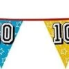 Boland 1x Banderoles Avec Paillettes 10 Ans De Fête à Thème - Décorations D'anniversaire - 8 Mètres - Plastique