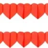 Boland 5x Coeurs Rouges Guirlande Thème Saint Valentin / Amour De 4 Mètres - Fournitures Et Décorations Pour La Saint-Valentin