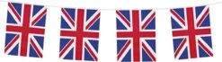 Boland Ligne Drapeau Union Jack 10 Mètres - Angleterre / Articles De Fête Britanniques - Décoration Drapeaux / Guirlandes