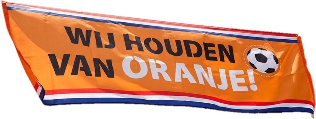 Boland 2x Drapeau De Rue à Thème Holland Orange De 74 X 220 Cm Avec Impression : Nous Aimons L'orange - Fans Supporters Articles De Fête/décorations 2 Boland 2x Drapeau De Rue à Thème Holland Orange De 74 X 220 Cm Avec Impression : Nous Aimons L'orange - Fans Supporters Articles De Fête/décorations – Image 2