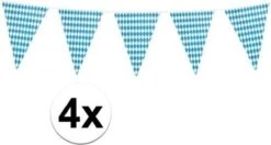 Boland Oktoberfest - 4x Drapeaux De Bavière XL 8 Mètres - Drapeaux De Décoration à Thème Oktoberfest / Festival De La Bière