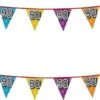 Boland 2x Banderoles Avec Paillettes Fournitures De Fête Sur Le Thème Des Années 90 - Décorations D'anniversaire - 8 Mètres - Plastique