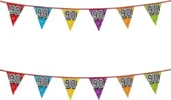 Boland 2x Banderoles Avec Paillettes Fournitures De Fête Sur Le Thème Des Années 90 - Décorations D'anniversaire - 8 Mètres - Plastique
