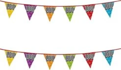 Boland 2x Banderoles Avec Paillettes Fournitures De Fête à Thème 100 Ans - Décorations D'anniversaire - 8 Mètres - Plastique