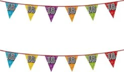 Boland 2x Banderoles Avec Paillettes Fournitures De Fête Sur Le Thème De 18 Ans - Décorations D'anniversaire - 8 Mètres - Plastique