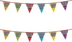 Boland 2x Banderoles Avec Paillettes 80 Ans Fournitures De Fête à Thème - Décorations D'anniversaire - 8 Mètres - Plastique