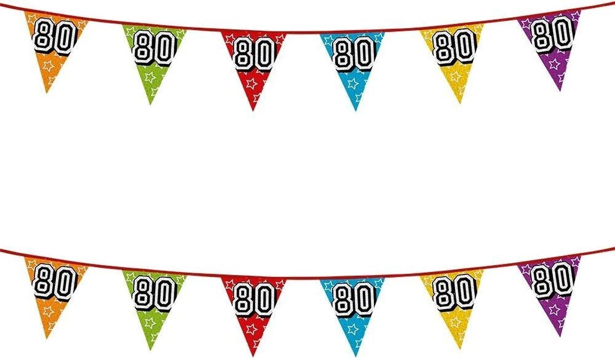 Boland 2x Banderoles Avec Paillettes 80 Ans Fournitures De Fête à Thème - Décorations D'anniversaire - 8 Mètres - Plastique 1 Boland 2x Banderoles Avec Paillettes 80 Ans Fournitures De Fête à Thème - Décorations D'anniversaire - 8 Mètres - Plastique