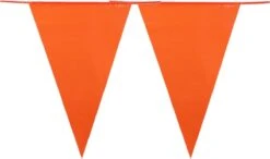 Boland 5x Morceaux De Drapeaux/drapeaux De Grande Taille En Plastique Orange Holland De 10 Mètres. Articles Et Décorations Pour La Fête Du Roi / Partisans