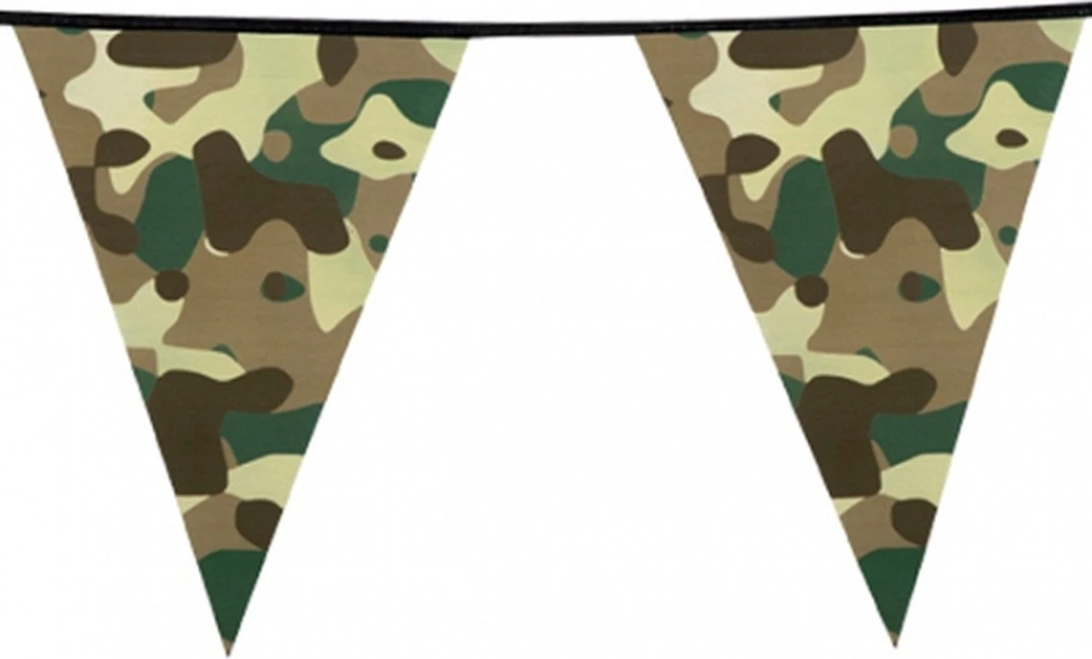 Boland Lot De 6 Lignes De Drapeau De Camouflage De 6 Mètres Thème Armée / Armée / Soldats - Articles De Fête Et Décoration 3 Boland Lot De 6 Lignes De Drapeau De Camouflage De 6 Mètres Thème Armée / Armée / Soldats - Articles De Fête Et Décoration – Image 3