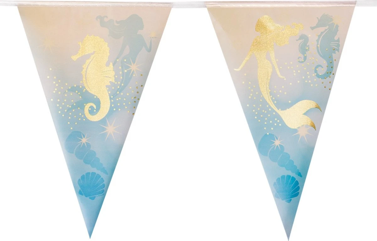 Boland 1x Sirène / Sirène / Océan Fête à Thème Feuille Bunting Or 4 Mètres - Articles De Fête Kinder / Décoration Pour La Table 9 Boland 1x Sirène / Sirène / Océan Fête à Thème Feuille Bunting Or 4 Mètres - Articles De Fête Kinder / Décoration Pour La Table – Image 9