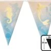Boland 1x Sirène / Sirène / Océan Fête à Thème Feuille Bunting Or 4 Mètres - Articles De Fête Kinder / Décoration Pour La Table