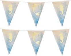 Boland 2x Sirène / Sirène / Océan Fête à Thème Feuille Or 4 Mètres - Fournitures De Fête Kinder / Décoration Pour La Table