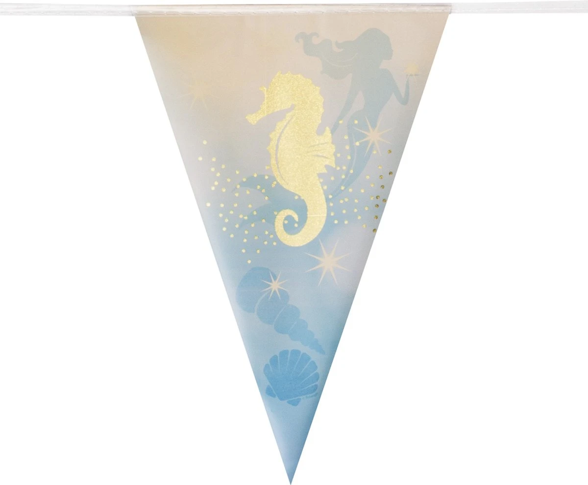 Boland 1x Sirène / Sirène / Océan Fête à Thème Feuille Bunting Or 4 Mètres - Articles De Fête Kinder / Décoration Pour La Table 4 Boland 1x Sirène / Sirène / Océan Fête à Thème Feuille Bunting Or 4 Mètres - Articles De Fête Kinder / Décoration Pour La Table – Image 4
