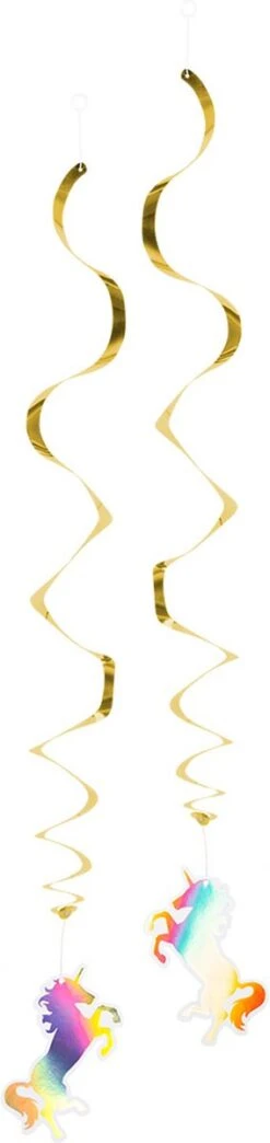 BOLAND BV - 2 Décorations Suspendues Holo Unicorn - Décoration> Guirlandes Et Décorations Suspendues