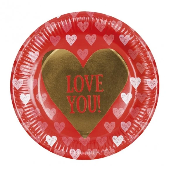 Boland 6 Assiettes Carton Love 1 Boland 6 Assiettes Carton Love