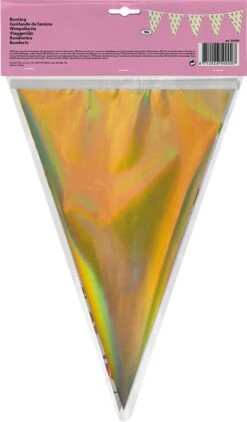 BOLAND BV - Guirlande De Drapeaux En Plastique Holo Unicorn - Décoration> Décoration D'ambiance -Boland 703x1200