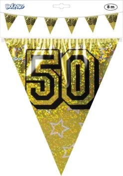 Boland Mariage D'or 50 Ans Drapeau Ligne 8 Mètres - Décoration Anniversaire - Décoration Sarah / Abraham -Boland 839x1200