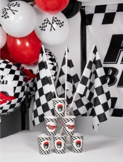 Boland Drapeau De Finition Drapeau Flottant Blanc / Noir à Carreaux 30 X 45 Cm - Drapeau Formule 1 - Drapeaux De Course -Boland 908x1200