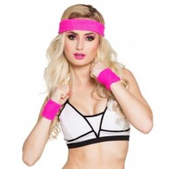 Boland Bandeau Avec Bracelets Rose Fluo