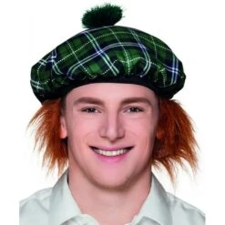Boland Béret écossais Vert Avec Cheveux