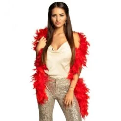 Boland Boa En Plumes 1m80 Rouge