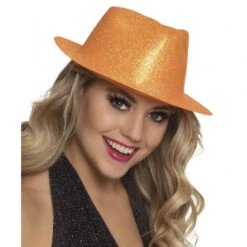 Boland Borsalino Paillettes Orange Fluo