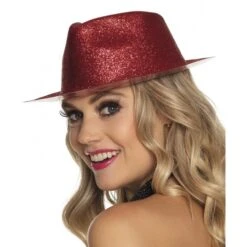 Boland Borsalino Paillettes Rouge