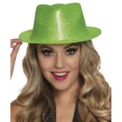 Boland Borsalino Paillettes Vert Fluo