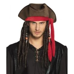 Boland Chapeau Pirate Marron Avec Dreadlocks