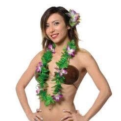 Boland Collier Hawaï Feuilles à Fleurs Violettes